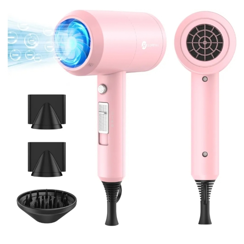 Slopehill Ionic Hair Dryer, Powerful 1800W Fast Drying Low Noise